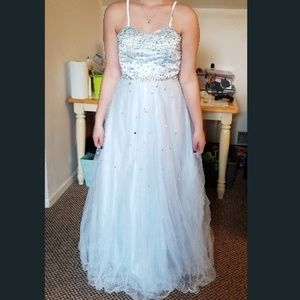 Baby blue prom dress